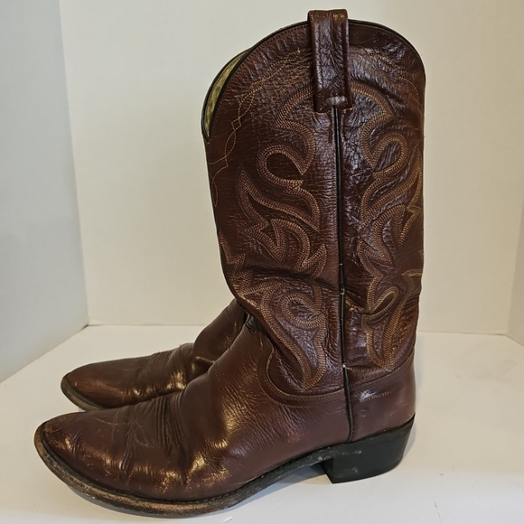 Dan Post Milwaukee Men's 12B Brown Leather Western Cowboy Boots DP 2111R - Picture 3 of 9